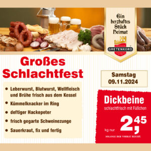 Schlachtfest Fleischerei Gretenkord