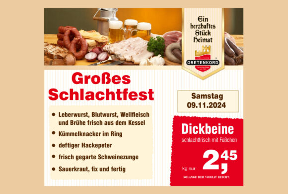 Schlachtfest Fleischerei Gretenkord