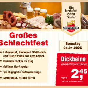 Wieder großes Schlachtfest bei Gretenkord
